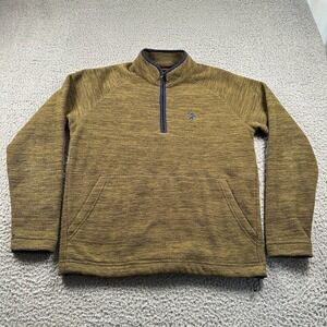 Bonobos Sweater Men's Olive Small Polyester Half Zip Fleece Pullover